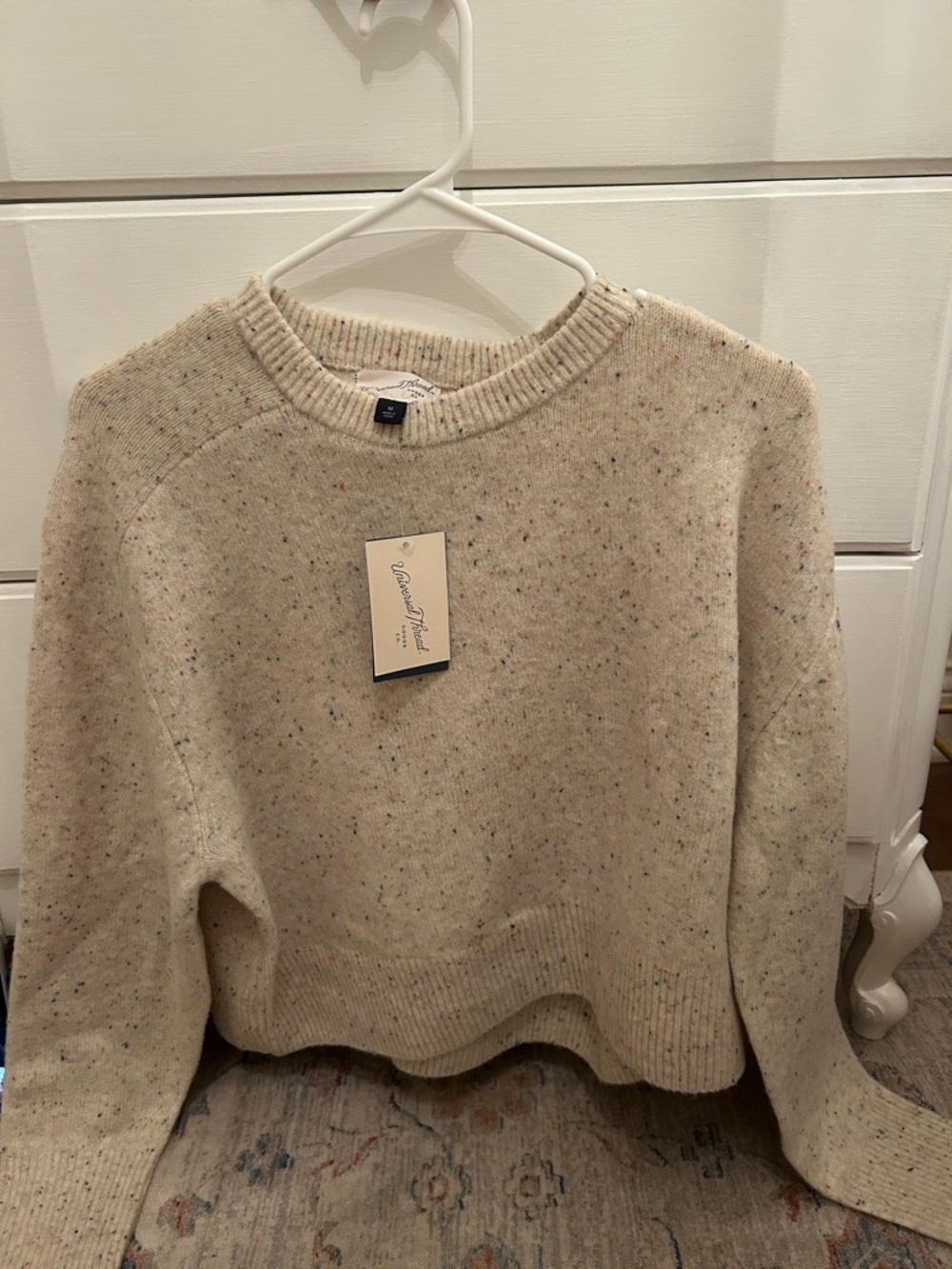 Universal Thread Cream Speckled Crewneck Sweater